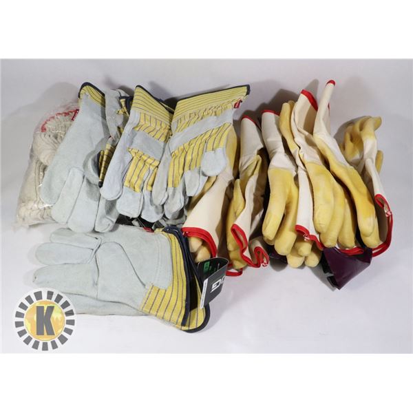 FLAT OF ASSORTED WORK GLOVES