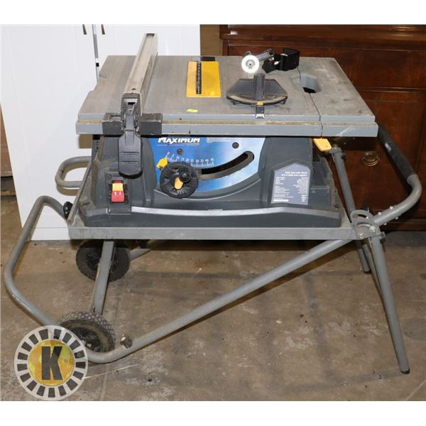 MASTERCRAFT 10" TABLE SAW ON ROLLING STAND