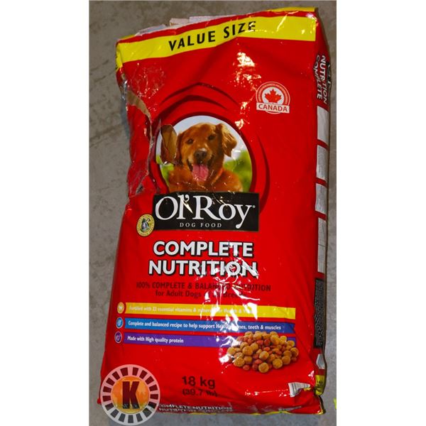 18KG BAG OF OL-ROY DOG FOOD