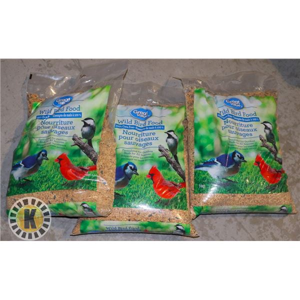 3 BAGS OF WILD BIRD SEED