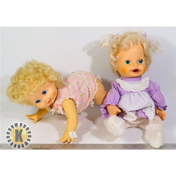PAIR OF VINTAGE ANIMATED DOLLS