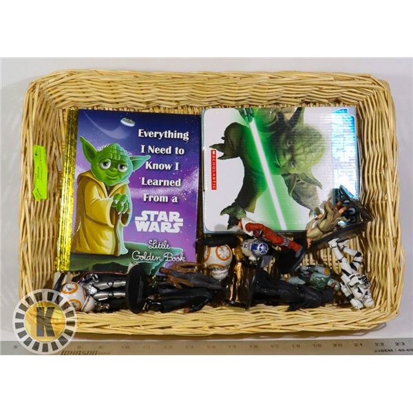 STAR WARS FIGURES LOT W/ BOOKS