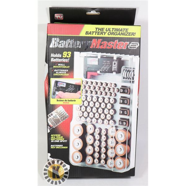 9 BATTERY MASTER BATTERY ORGANIZER WITH BATTERY