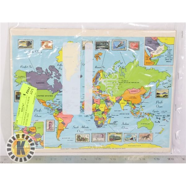 VTG POSTAGE STAMP ALBUM NEVER USED