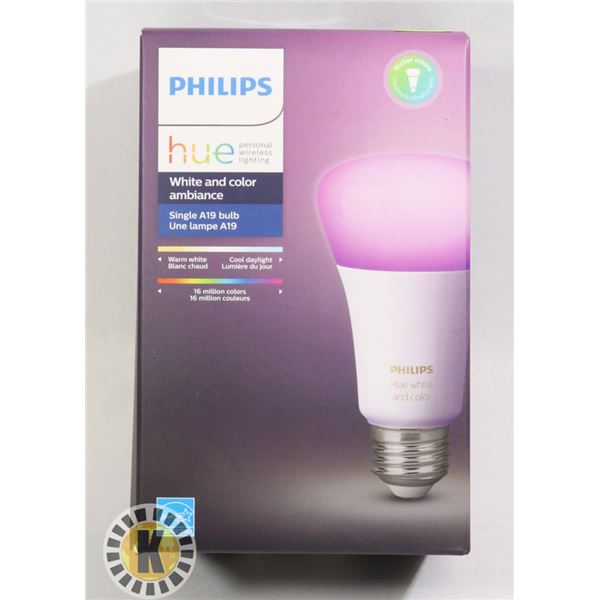 NEW PHILIPS HUE WHITE AND COLOR AMBIANCE LED A19