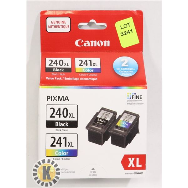 CANON PRINTER INK 240XL BLACK AND 241XL COLOUR