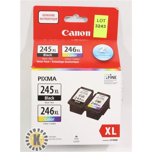 CANON PRINTER INK 245XL BLACK AND 246XL COLOR