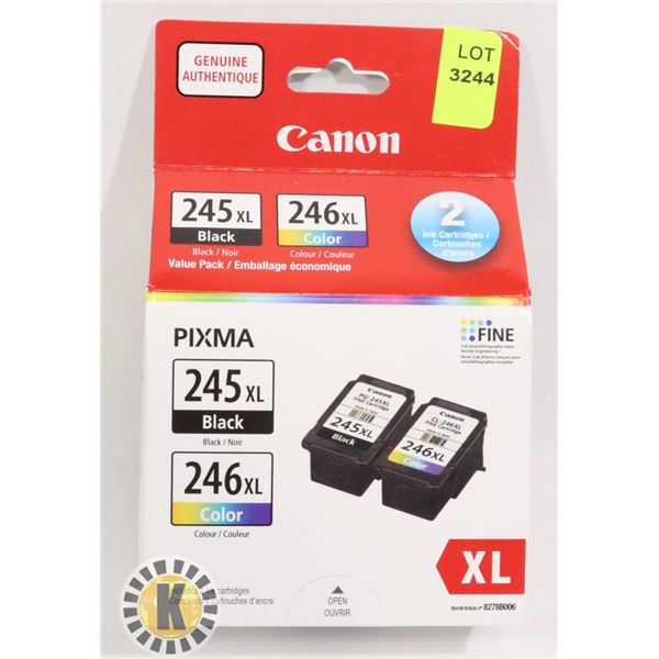CANON PRINTER INK 245XL BLACK AND 246XL COLOR