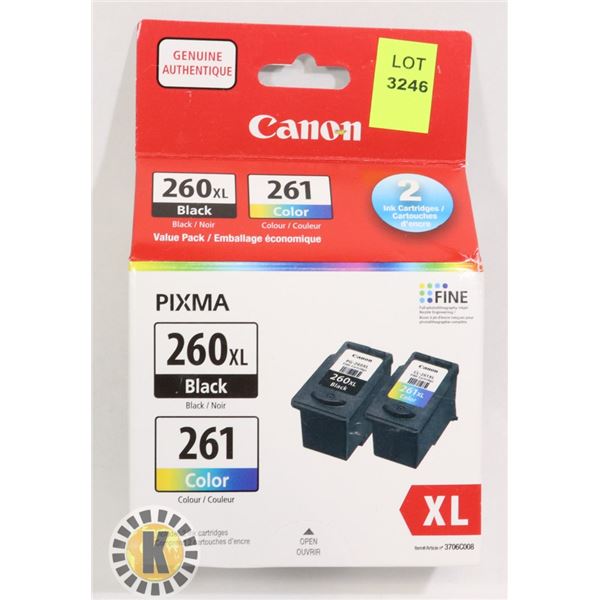 CANON PRINTER INK 260XL BLACK 261 COLOR