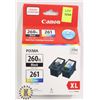 Image 1 : CANON PRINTER INK 260XL BLACK 261 COLOR