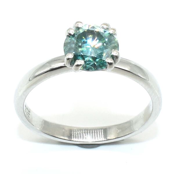 SILVER MOISSANITE (ROUND 6.5X6.5 MM)(0.99CT)