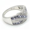 Image 4 : SILVER TANZANITE CZ(1.8CT) RHODIUM PLATED RING
