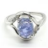 Image 3 : SILVER TANZANITE CZ(1.9CT) RHODIUM PLATED RING
