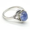 Image 4 : SILVER TANZANITE CZ(1.9CT) RHODIUM PLATED RING