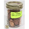 Image 1 : 1 MASON JAR OF PENNIES