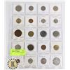 Image 1 : 1 SHEET OF 20 COINS 16 DIFFERENT COUNTRIES