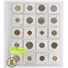 Image 1 : 1 SHEET OF 20 COINS 14 DIFFERENT COUNTRIES