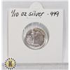 Image 1 : 1/10TH OZ FINE .999 SILVER GOLDEN STATE MINT