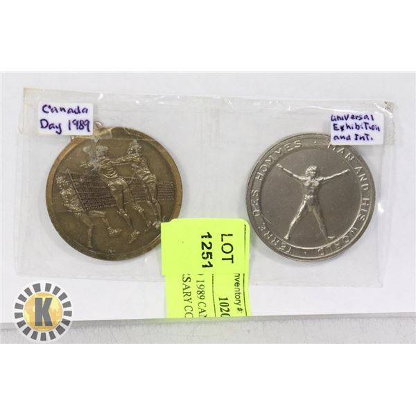 1987 AND 1989 CANADA DAY ANNIVERSARY COINS