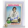 Image 1 : JOHN BUCYK SIGNED BOSTON BRUINS HOCKEY CARD HOF