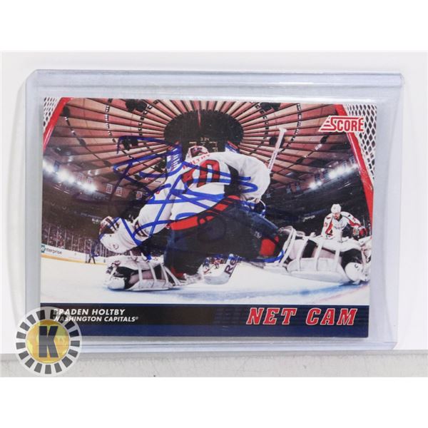 BRADEN HOLTBY WASHINGTON CAPITALS SIGNED CARD