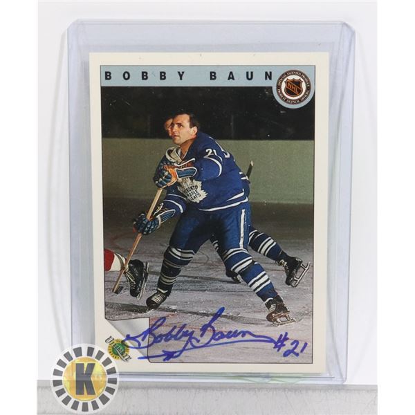 BOBBY BAUN TORONTO MAPLE LEAFS PARKHURST CARD