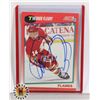 Image 1 : THEOREN FLEURY SIGNED CALGARY FLAMES HOCKEY CARD