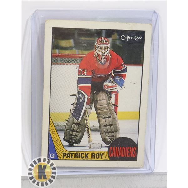 1987 OPEECHEE PATRICK ROY MONTREAL CANADIENS CARD