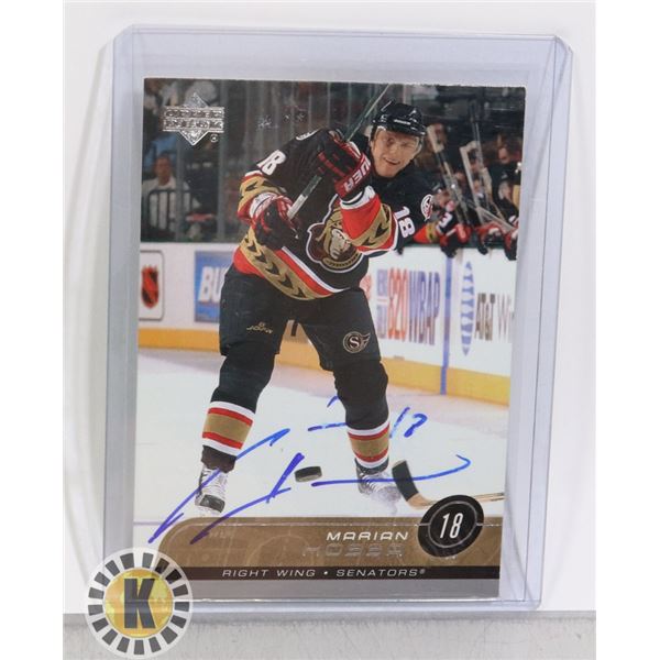 MARIAN HOSSA SIGNED OTTAWA SENATORS CARD