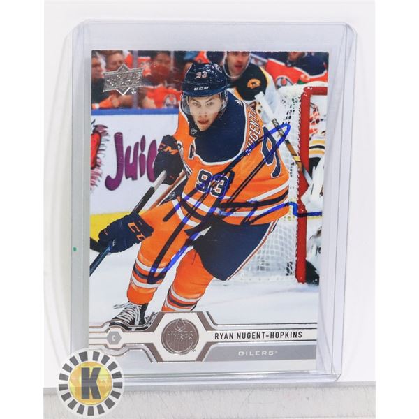 RYAN NUGENT HOPKINS SIGNED EDMONTON OILERS CARD