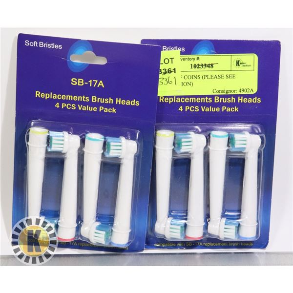 REPLACEMENT BRUSH HEADS COMPATIBLE SB 17A