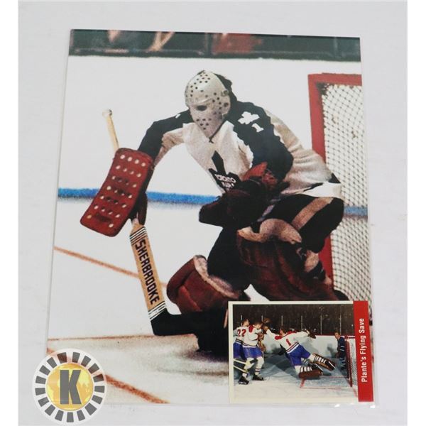 JACQUES PLANTED TORONTO MAPLE LEAFS 8X10 AND CARD