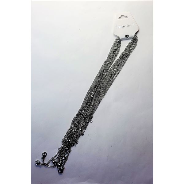 22)  LOT OF 10 STAINLESS STEEL 18" CHAINS