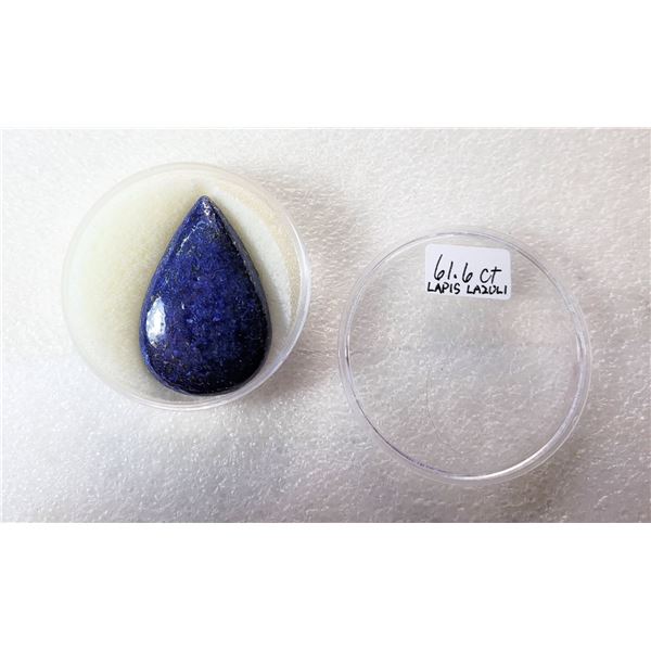 14)   NATURAL TEAR DROP SHAPED 61.6 CT LAPIS