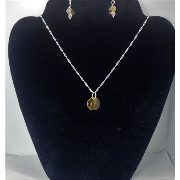 6)  CITRINE YELLOW SWAROVSKI CRYSTAL