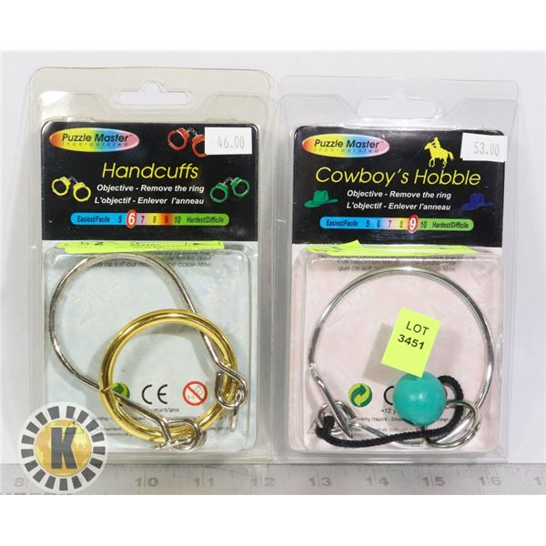 COWBOYS HOBBLE AND HANDCUFF PUZZLES