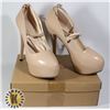 Image 1 : TIP TOE NUDE SUEDE WOMEN HIGH HEEL SHOES SIZE 39
