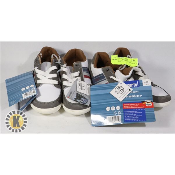 SHOES KIDS 2 PAIR OF SHOES SIZE 32 AND 33