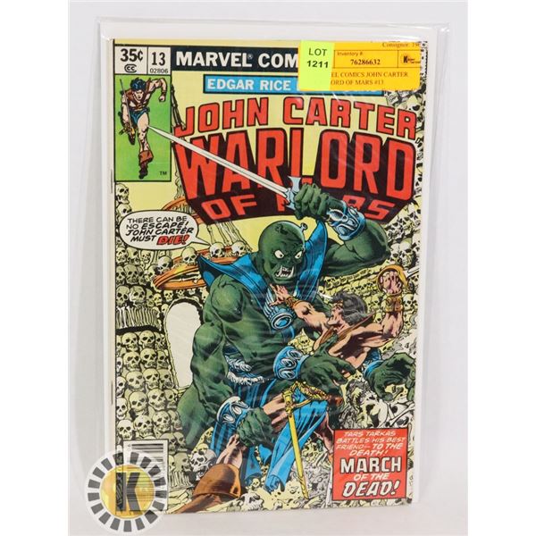 MARVEL COMICS JOHN CARTER WARLORD OF MARS #13