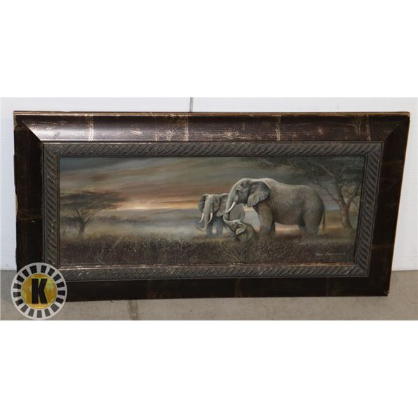 FRAMED ELEPHANT PICTURE