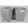 Image 1 : 2 NEW GREY WOODGRAIN PLANTERS
