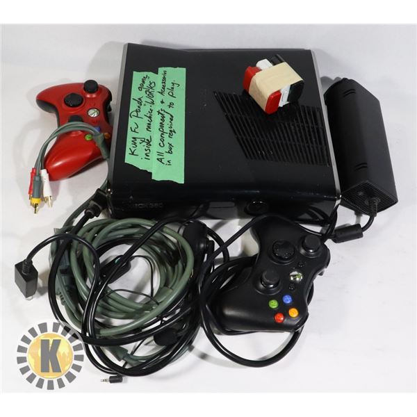 XBOX 360- WITH CONTROLLERS AND ACCESSORIES