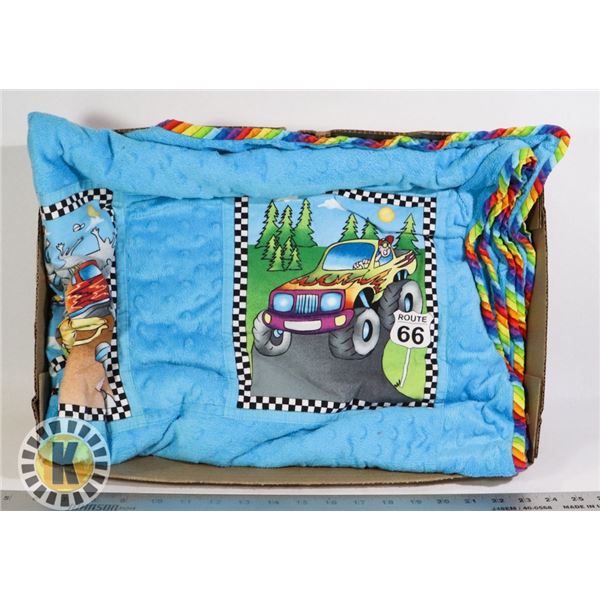 USED MONSTER TRUCK CHILDS QUILT