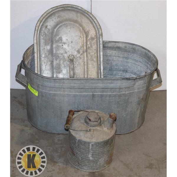 WASH BASIN AND GAS TANK