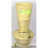 Image 1 : DECORATIVE CERAMIC VASE YELLOW GOLD COLOUR
