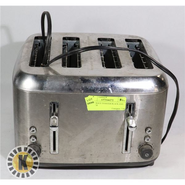 FOUR SLICE TOASTER BLACK AND DECKER