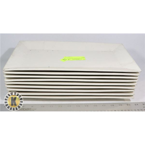 SET OF 9 RECTANGLE TRAYS 8"X14" INCH