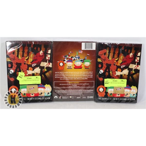 THREE NEW COPIES OF SEASON 22 OF SOUTH PARK