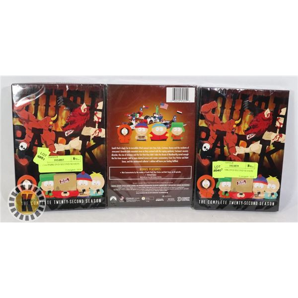 THREE NEW COPIES OF SEASON 22 OF SOUTH PARK