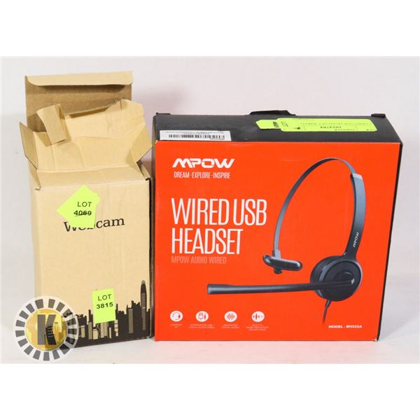 HD WEBCAM SOLD WITH COMPUTER HEADSET